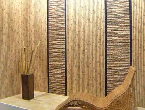 Как клеить бамбуковое полотно на стену